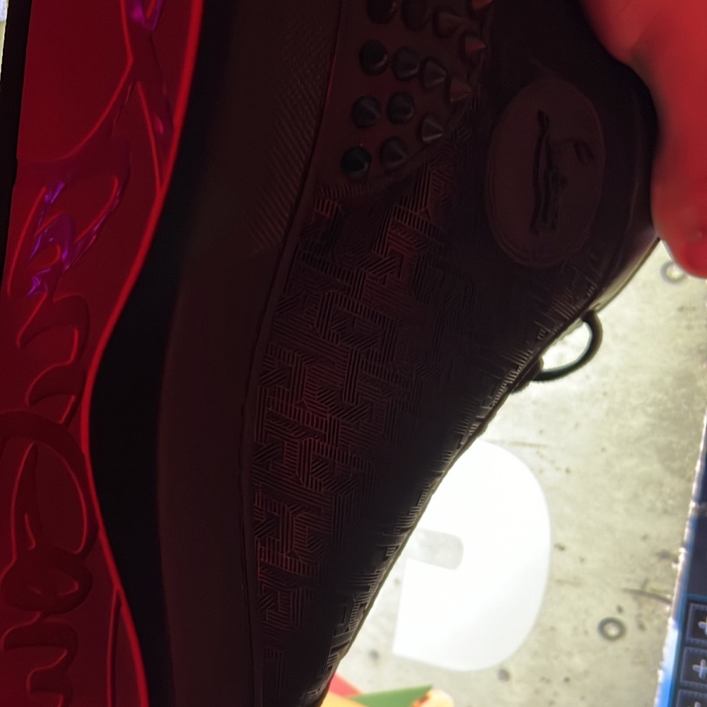 Christian louboutin high top red bottom shoes size 12